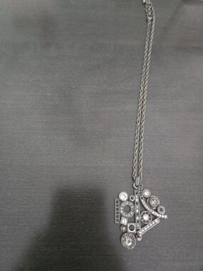 Sterling-Style Silver Crystal Geometric Pendant Necklace - Women's Jewelry